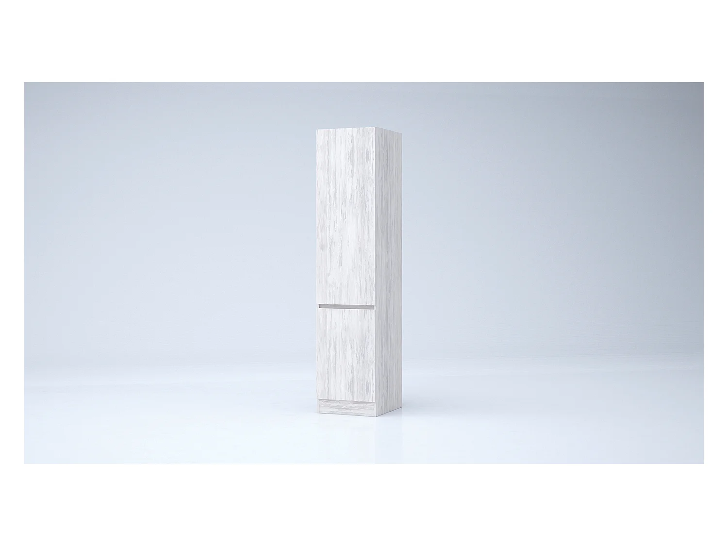 Armadio 2 ante battenti moderno 45x200x52 cm bianco legno AG54