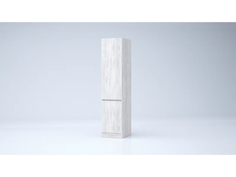 Armadio 2 ante battenti moderno 45x200x52 cm bianco legno AG54