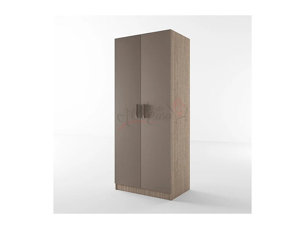 Armadio con anta battente moderno stile semplice effetto legno 80x191 beige scuro e lino AI1001