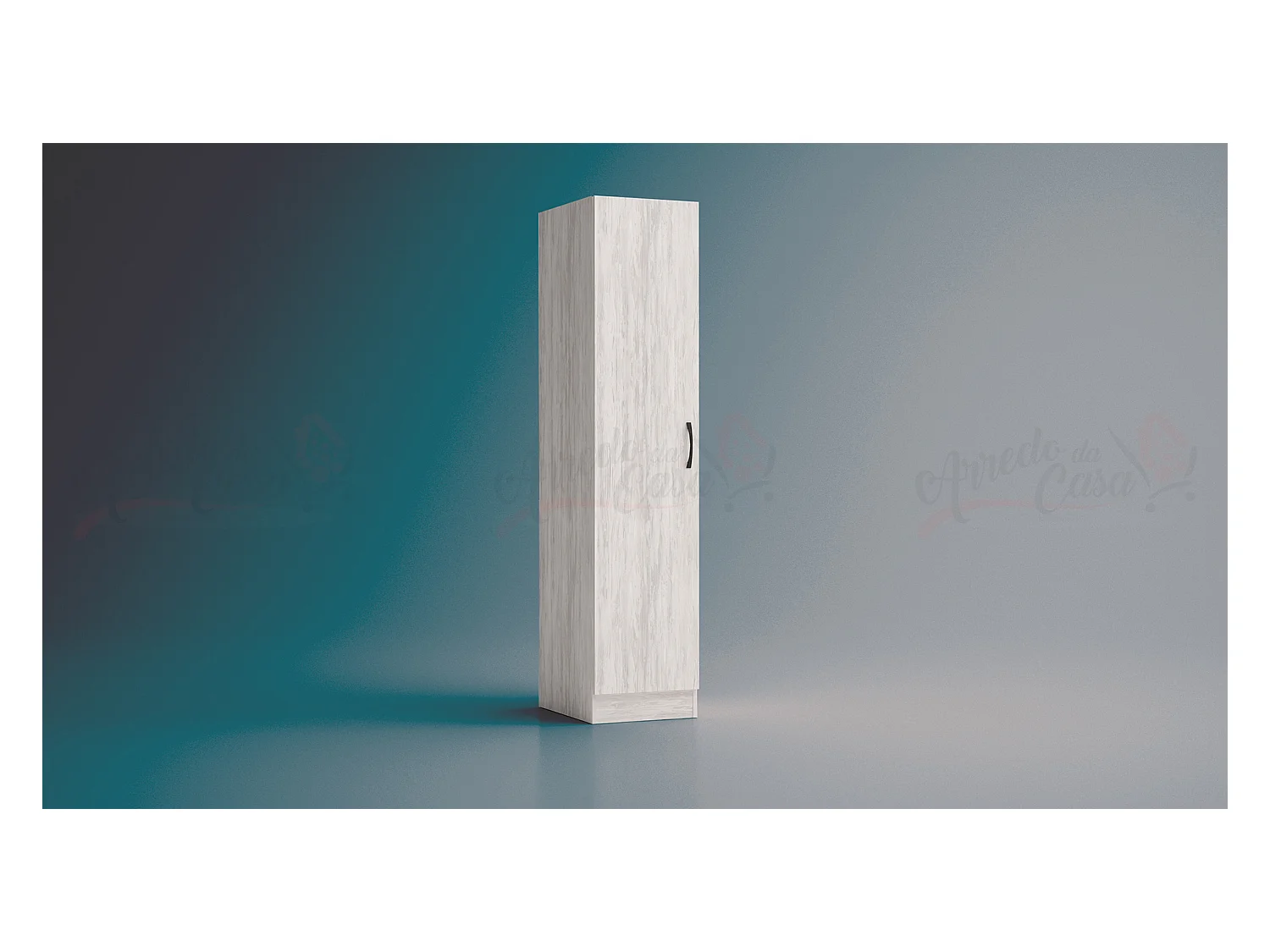 Armadio a colonna 1 anta 40x181x52 cm bianco legno AG44