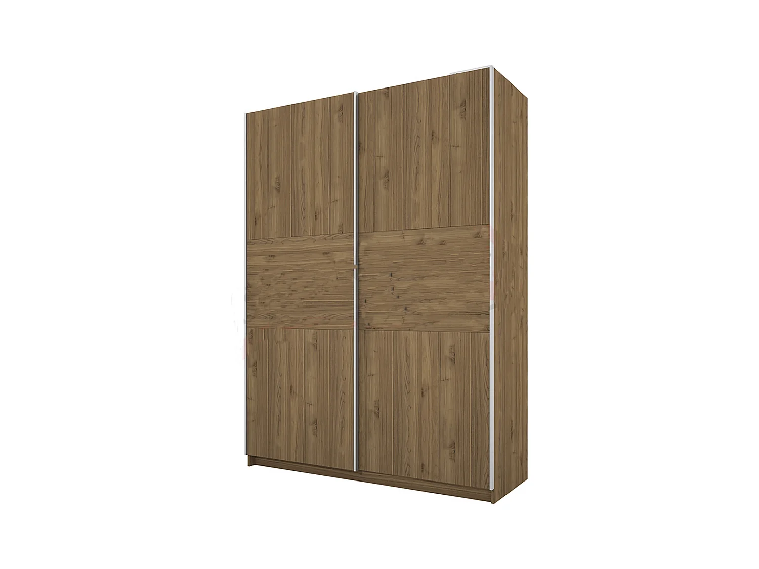 Armadio con due ante scorrevoli effetto legno design semplice 150x207 noce AI13
