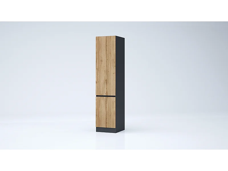 Armadio 2 ante battenti moderno 45x200x52 cm rovere/antracite AG54