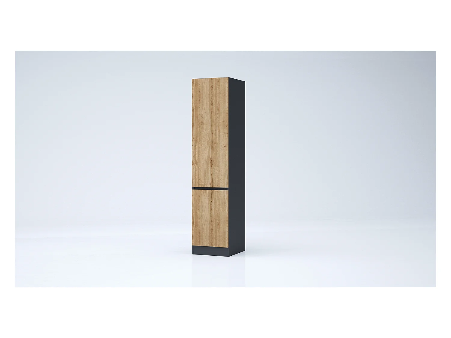 Armadio 2 ante battenti moderno 45x200x52 cm rovere/antracite AG54