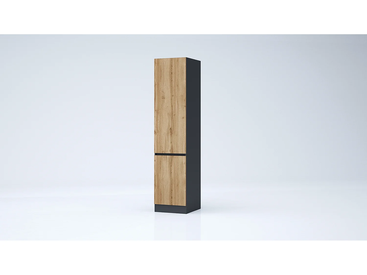 Armadio 2 ante battenti moderno 45x200x52 cm rovere/antracite AG54