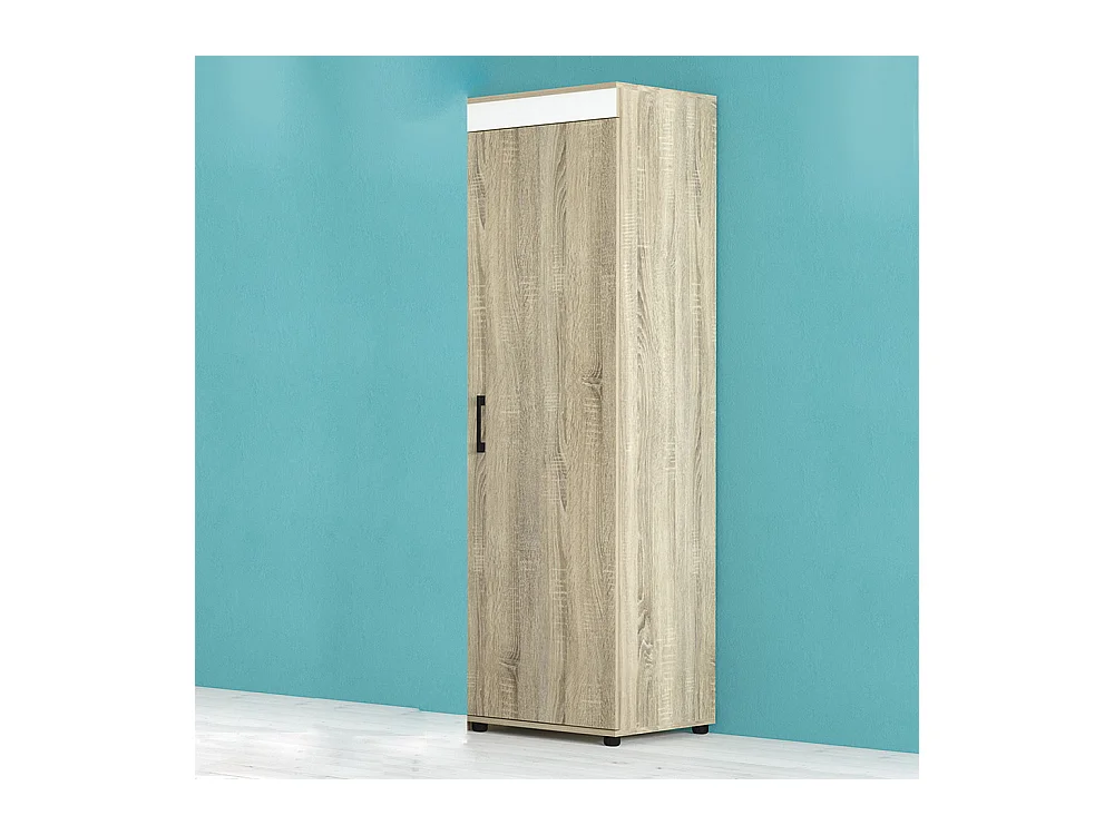 Armadio a colonna moderno 50x183x50 cm in rovere e bianco AG56