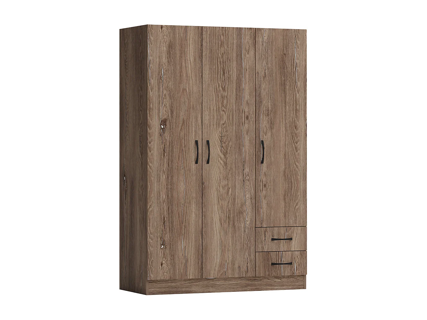 Armadio 3 ante con cassetti marrone AG2