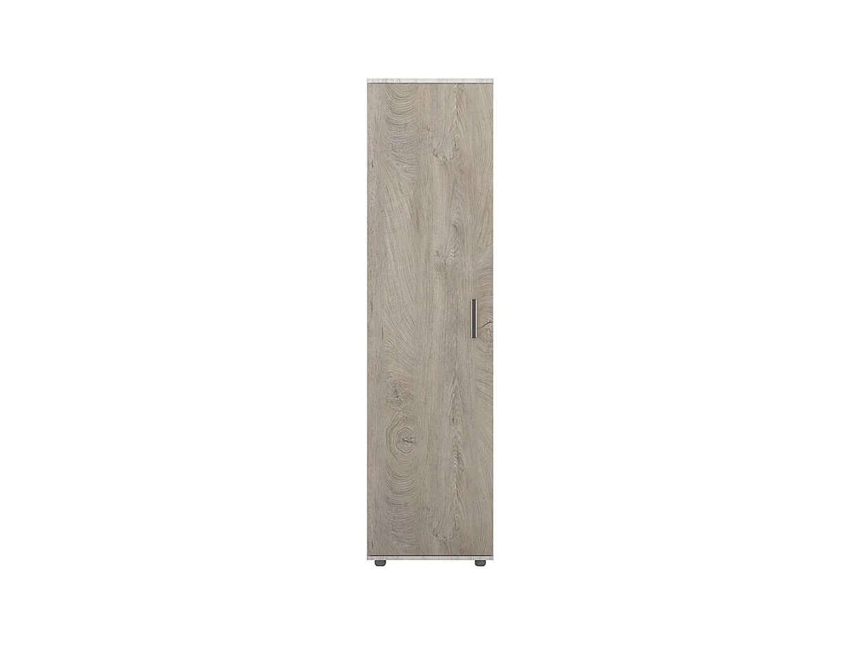 Armadio a colonna 50x193x52 cm in rovere bianco e rovere scuro AG42