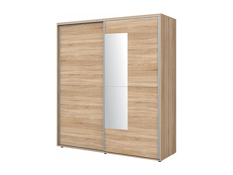 Armadio a 2 ante scorrevoli moderno180x200x59 cm rovere AG45