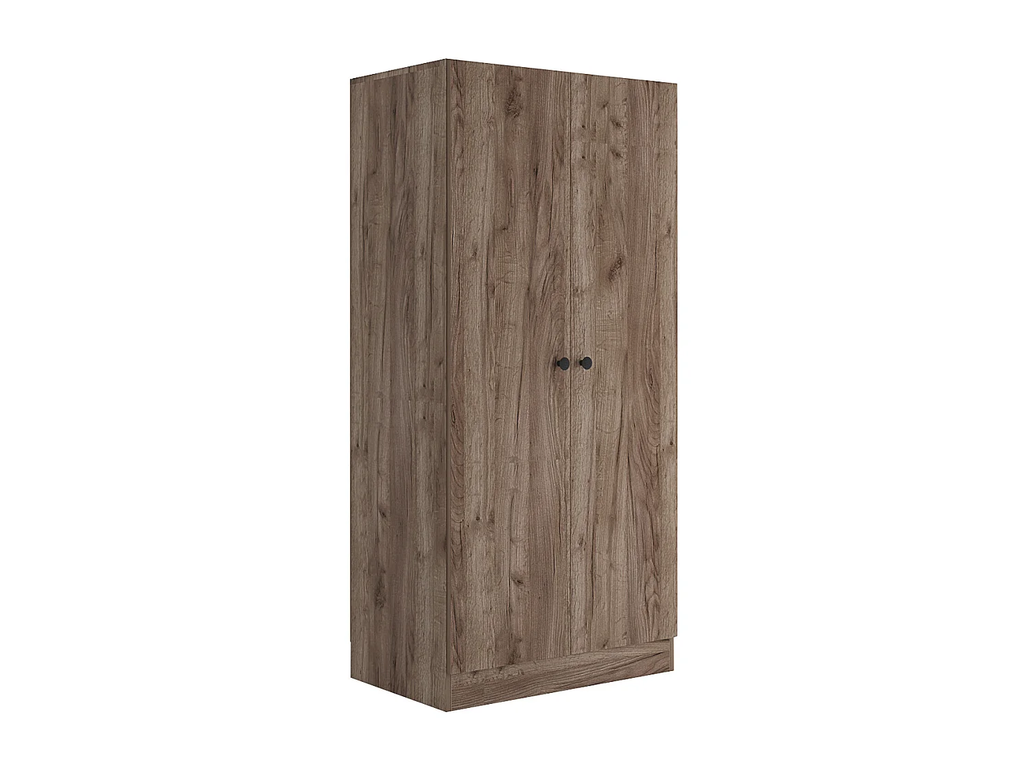 Armadio a due ante battenti stile classico effetto legno 80x170 marrone AMG1