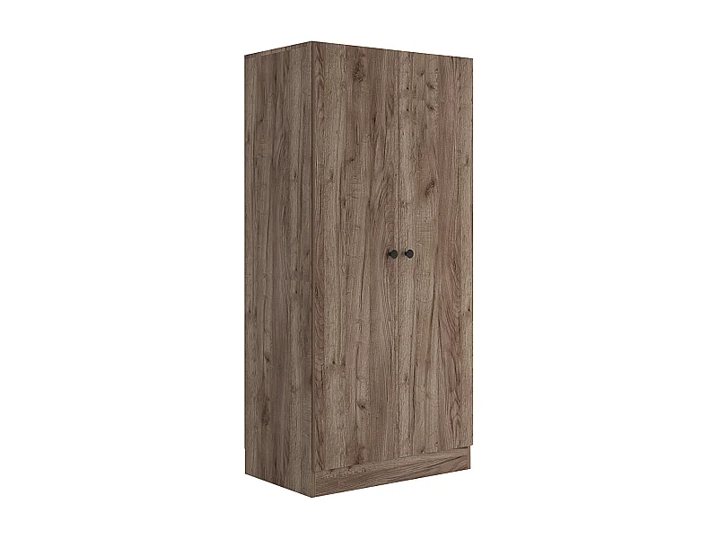 Armadio a due ante battenti stile classico effetto legno 80x170 marrone AMG1