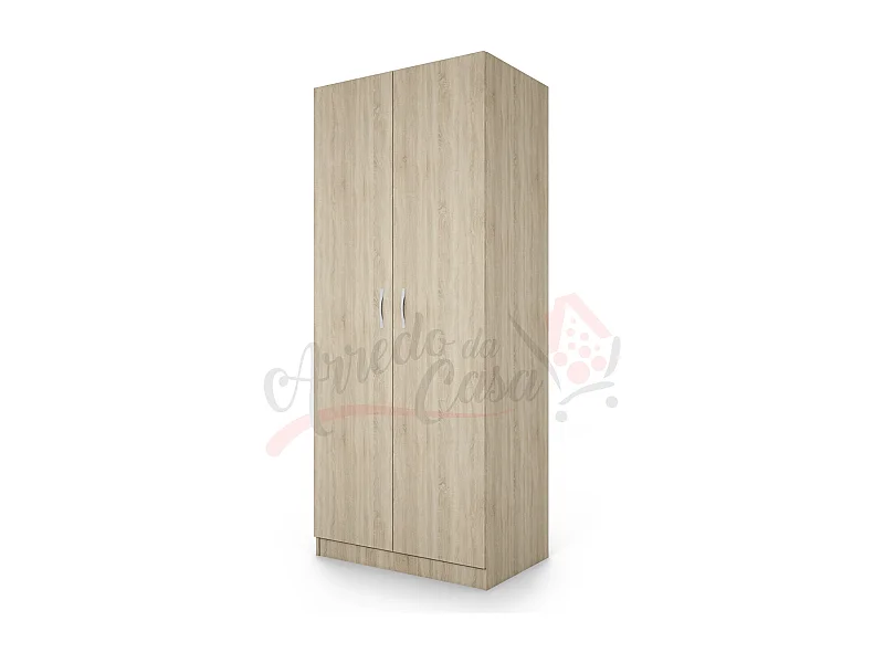 Armadio con anta battente moderno stile semplice effetto legno 80x191 rovere chiaro AI1001