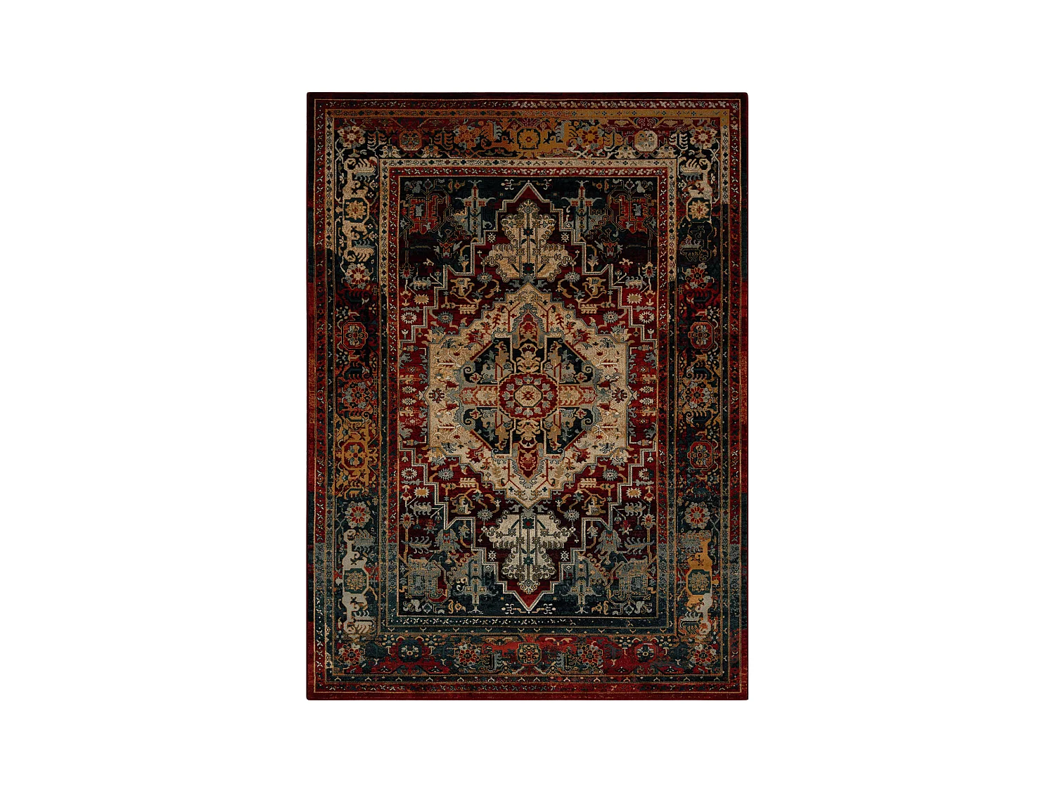 Tapis en laine POLONIA ALHAMBRA Ornement, cadre rubis 200x300 cm