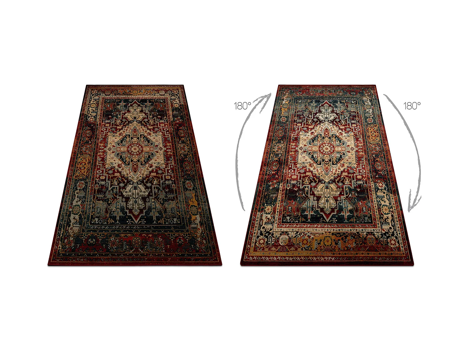 Tapis en laine POLONIA ALHAMBRA Ornement, cadre rubis 200x300 cm