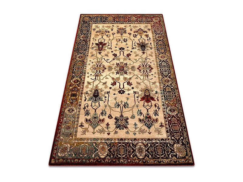 Tapis en laine POLONIA BODRUM Ornement, cadre rubis clair 235x350 cm