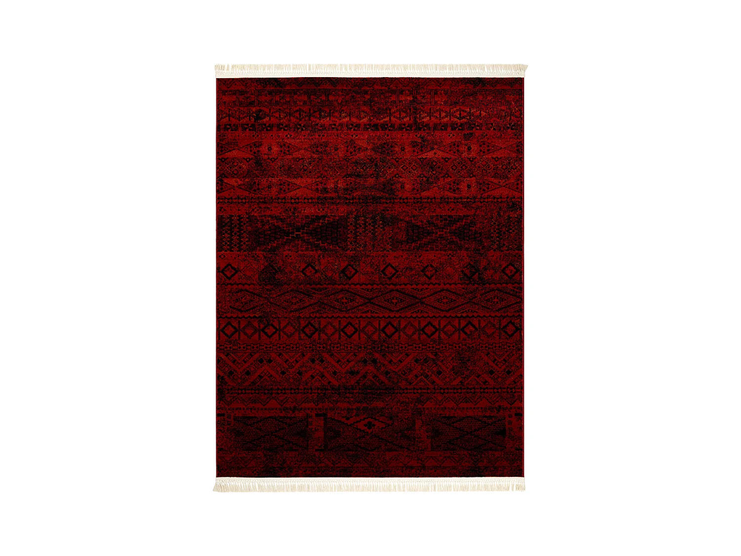 Tapis ORIENT 4722 bordeaux / noir Oriental, à franges 180x270 cm