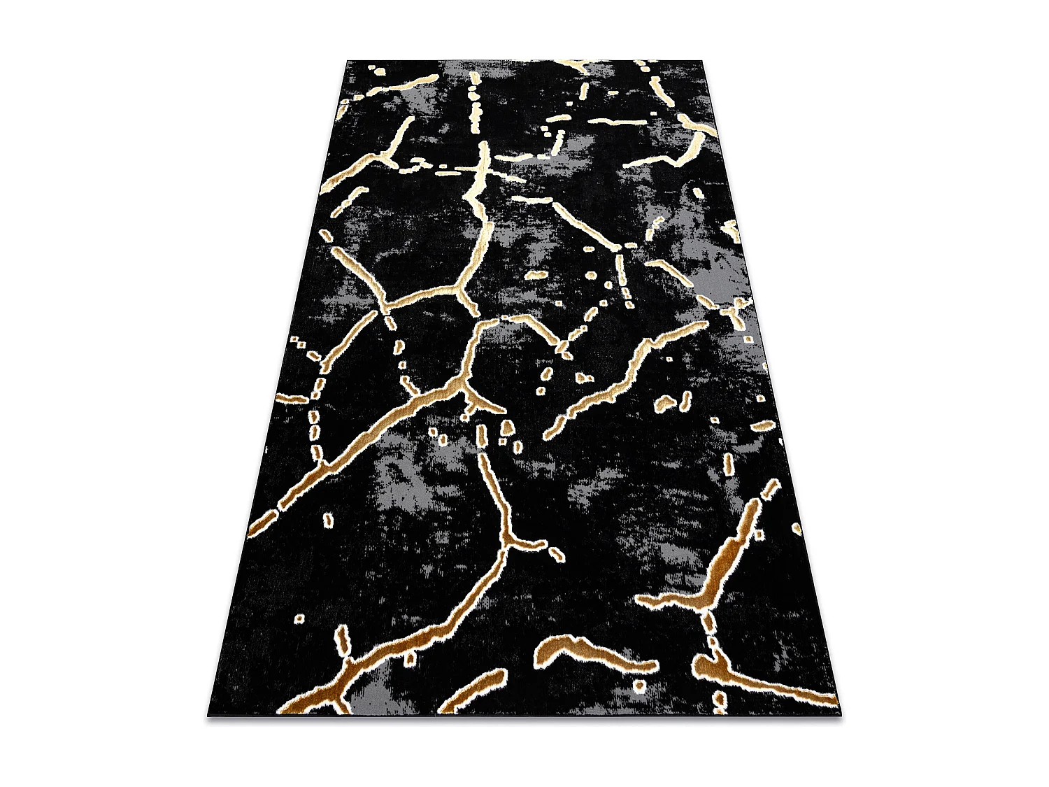 Dywan ALLURE 1967 Marmur - Strukturalny, stylowy, glamour czarny / zł 80x150 cm