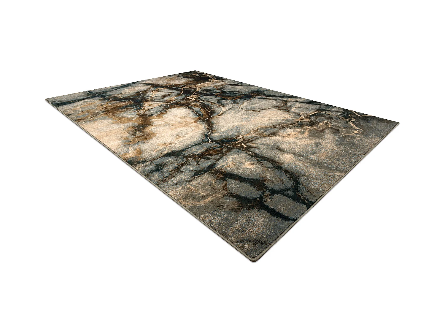 Tapis en laine OMEGA ELIAN Marbre iron vert 170x235 cm