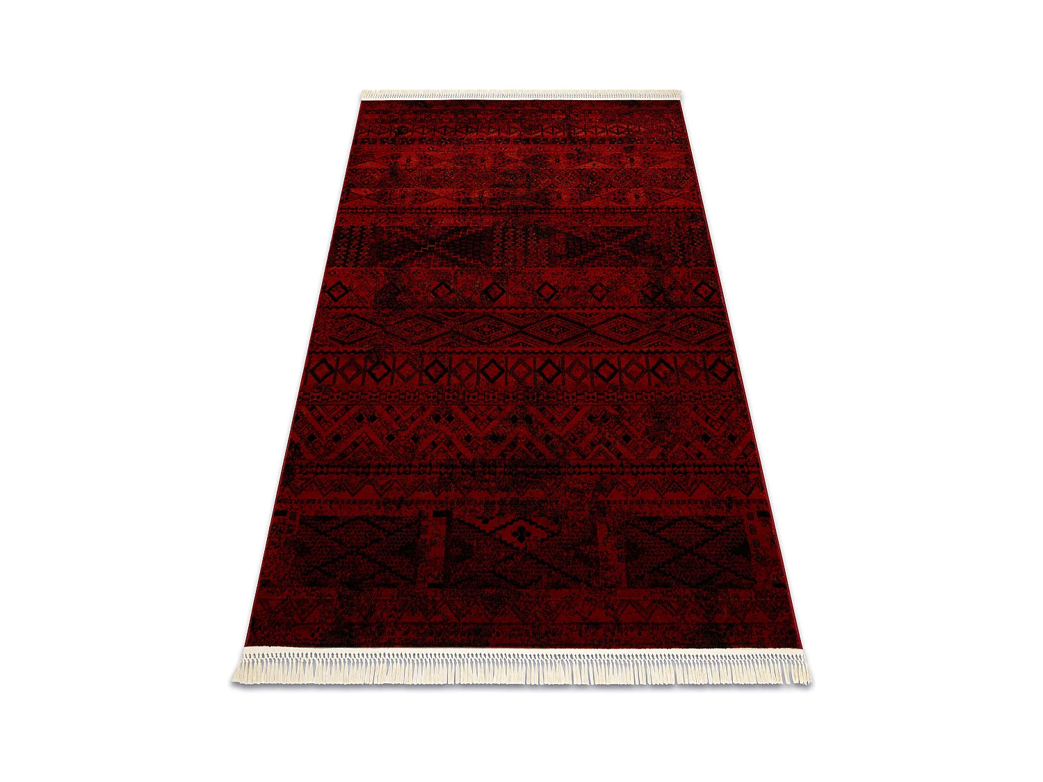 Tapis ORIENT 4722 bordeaux / noir Oriental, à franges 300x400 cm