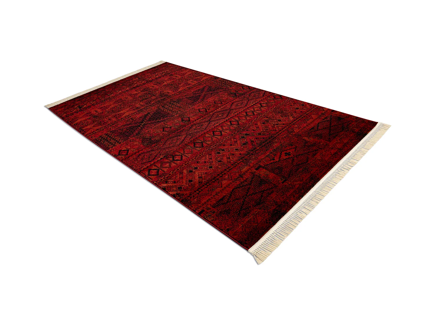 Tapis ORIENT 4722 bordeaux / noir Oriental, à franges 300x400 cm