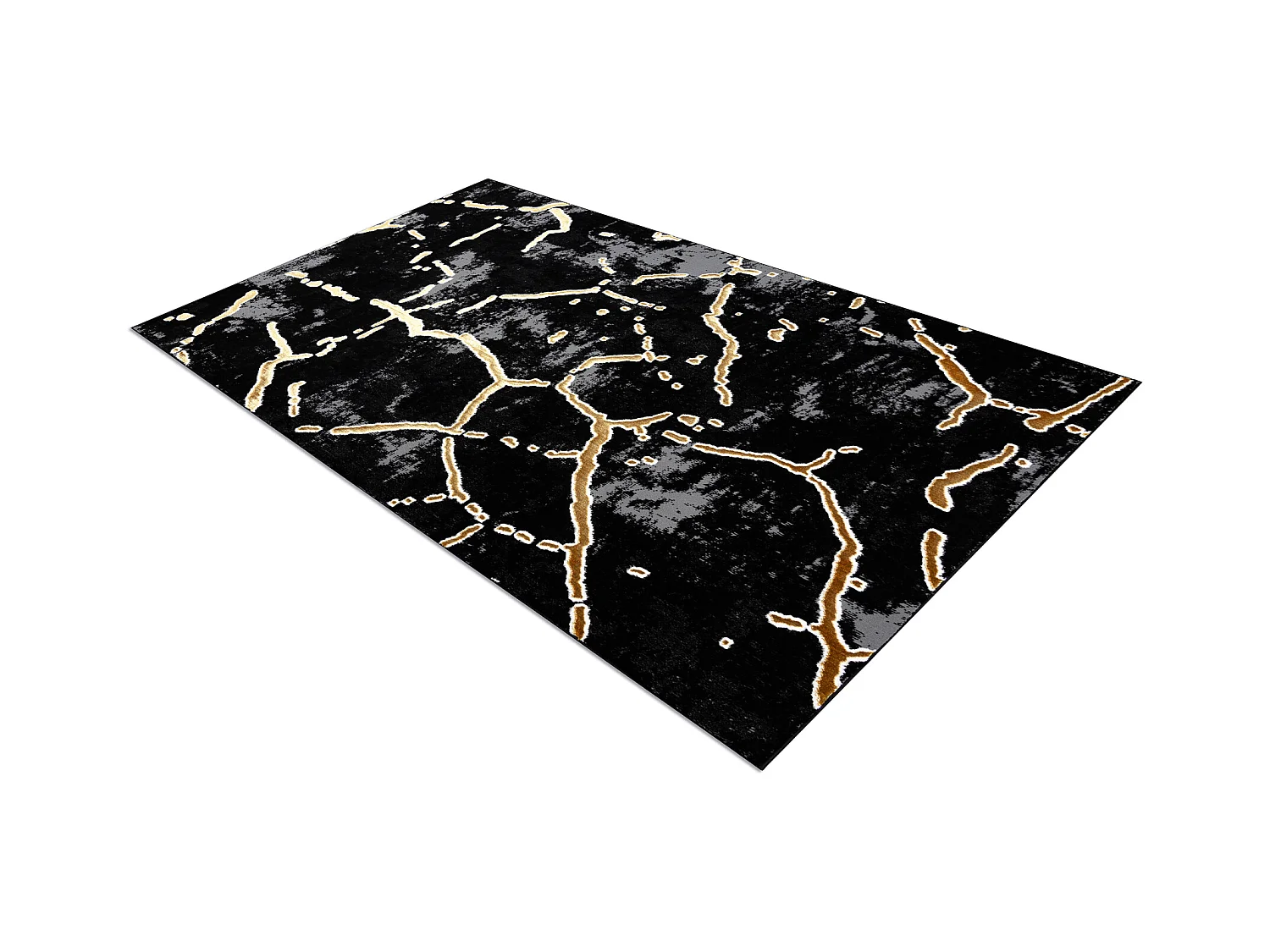 Tapis ALLURE 1967 Marbre - Structurel, élégant, glamour noir / L'or 120x170 cm