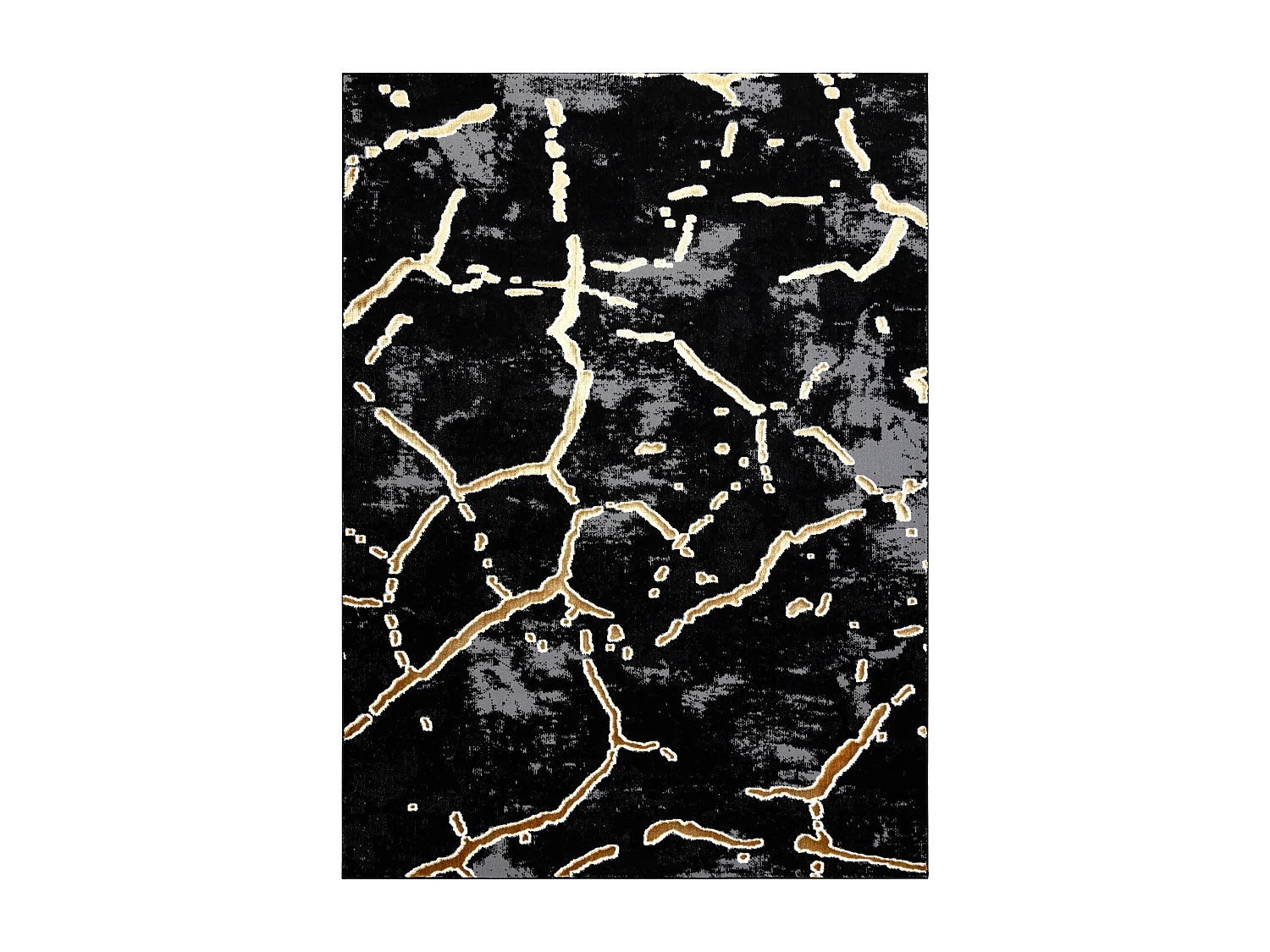 Dywan ALLURE 1967 Marmur - Strukturalny, stylowy, glamour czarny / zł 200x290 cm