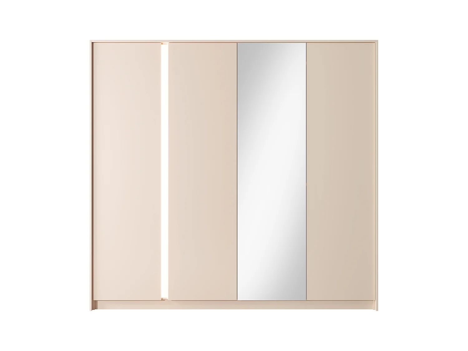 Camera da letto matrimoniale completa moderna con luci LED beige CDLLK4