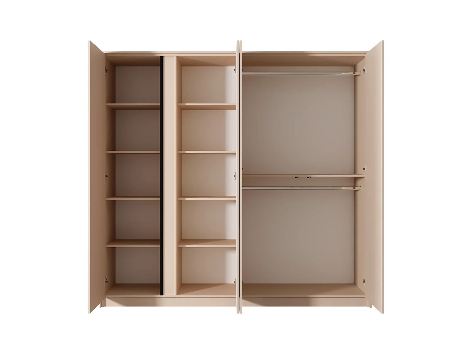 Camera da letto matrimoniale completa moderna con luci LED beige CDLLK4