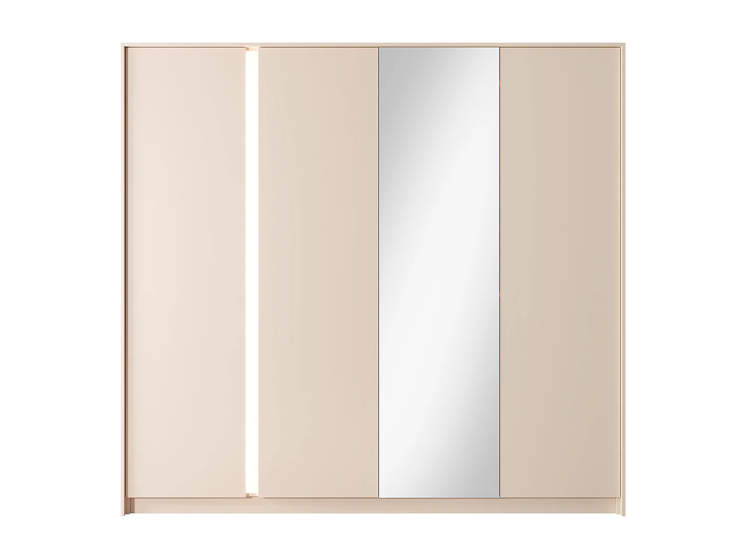 Camera da letto matrimoniale completa moderna con luci LED beige CDLLK4