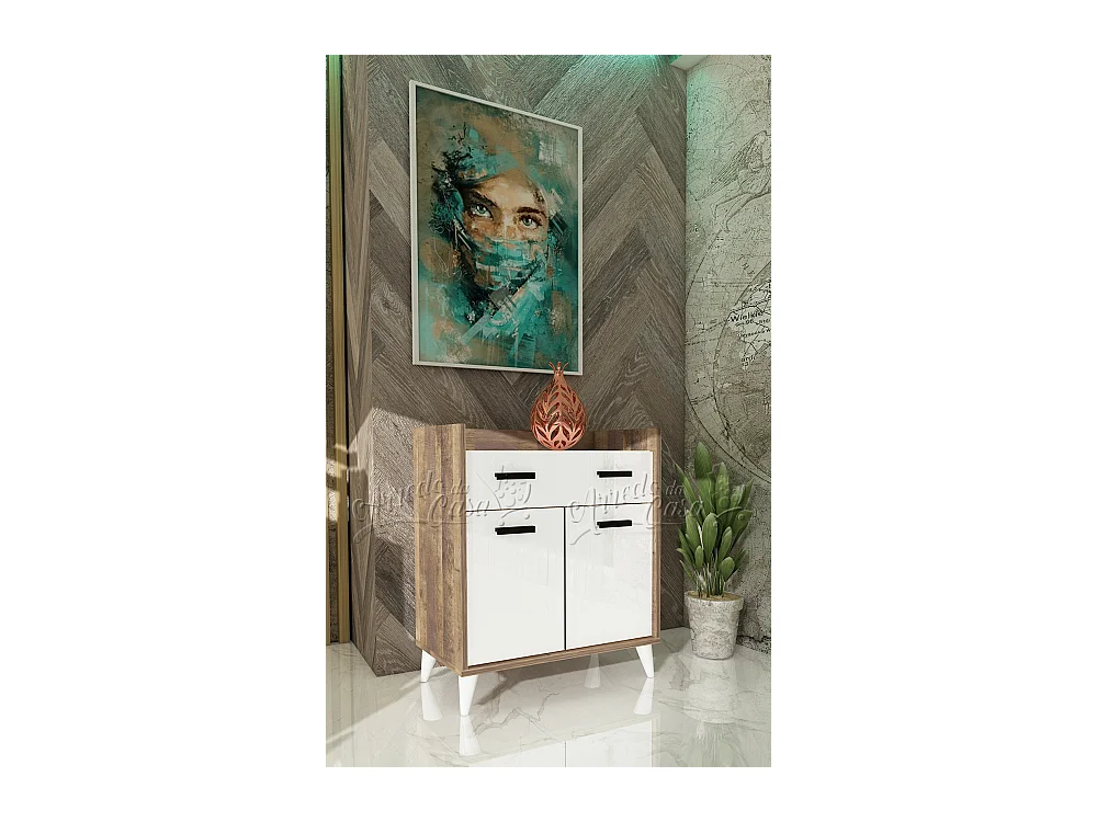 Camera da letto completa rovere e bianco CDLU32