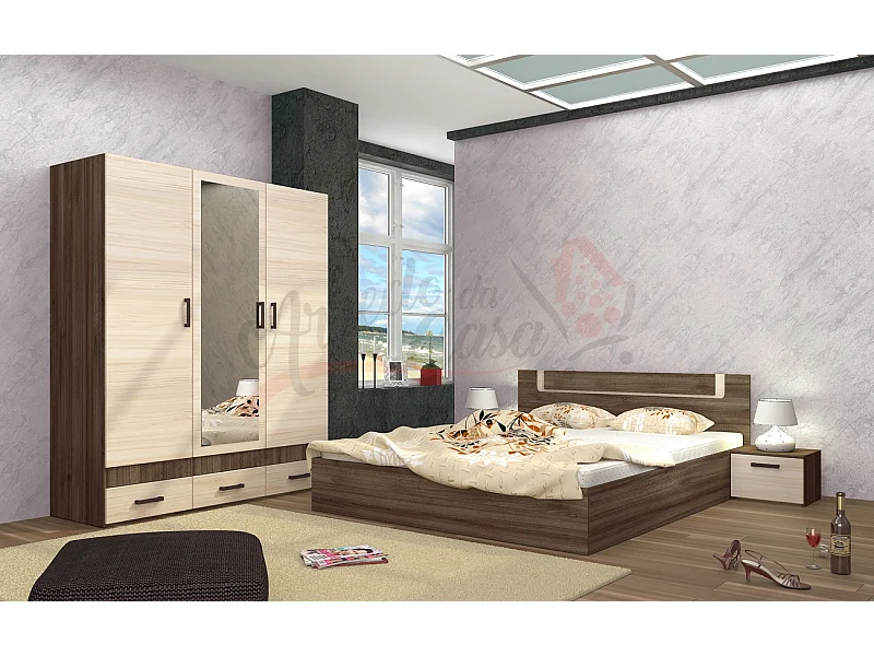 Camera da letto completa beige CDLI7038