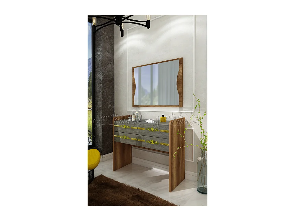 Camera da letto rovere e grigio CDLU30