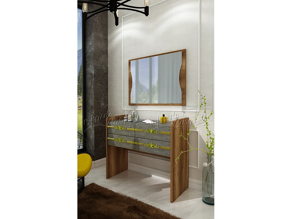 Camera da letto rovere e grigio CDLU30