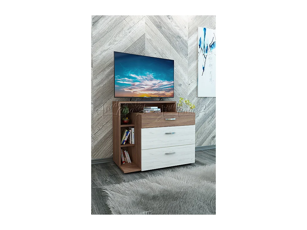 Camera da letto completa bianca/marrone CDLU13