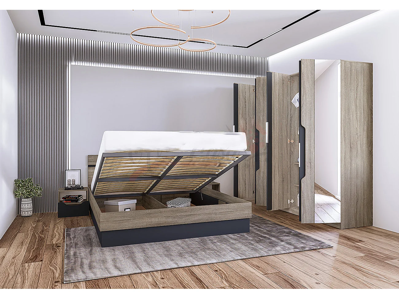 Camera da letto completa rovere CDLI7012