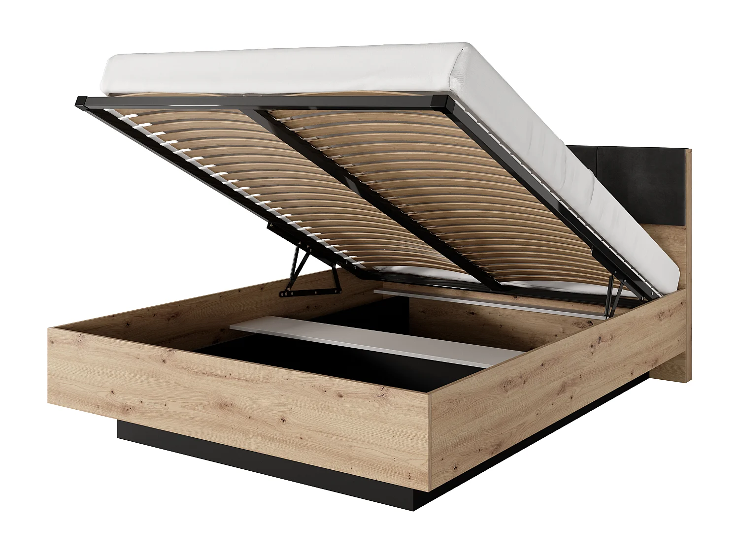 Camera da letto matrimoniale completa moderna rovere e nero CDLLK9