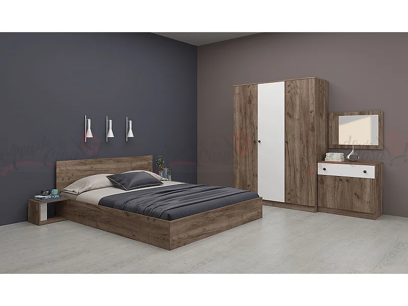 Camera da letto matrimoniale completa marrone CDMG1