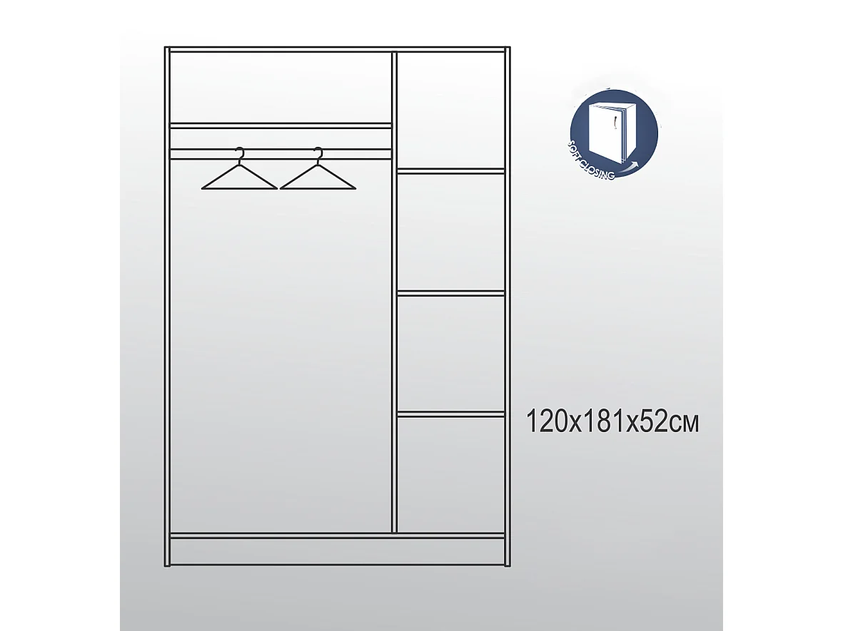Cameretta 120x190 con letto a una piazza e mezza ad angolo e comodino moderno bianco legno CBG9