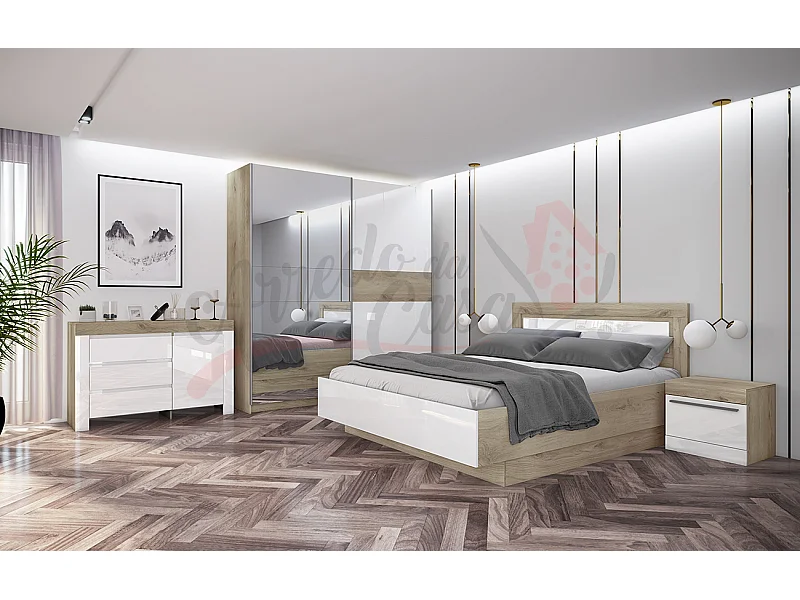 Camera da letto completa bianco lucido CDLI10