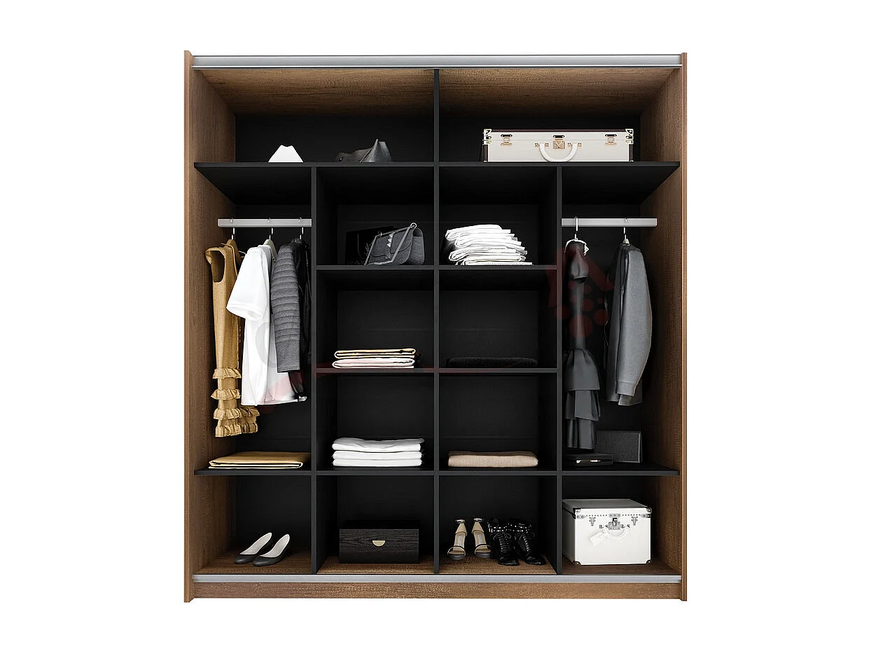 Camera da letto completa legno e antracite CDLI36