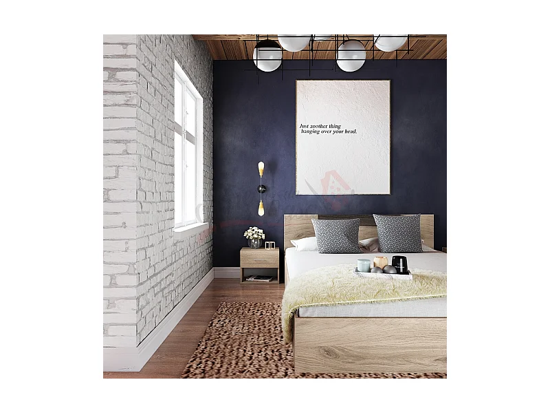 Camera da letto rovere naturale e marrone CDLI24