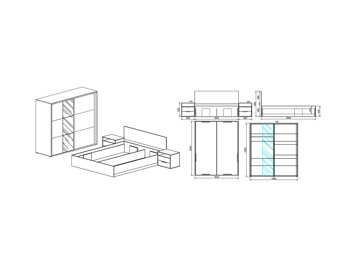 Camera da letto completa classica CDLI7