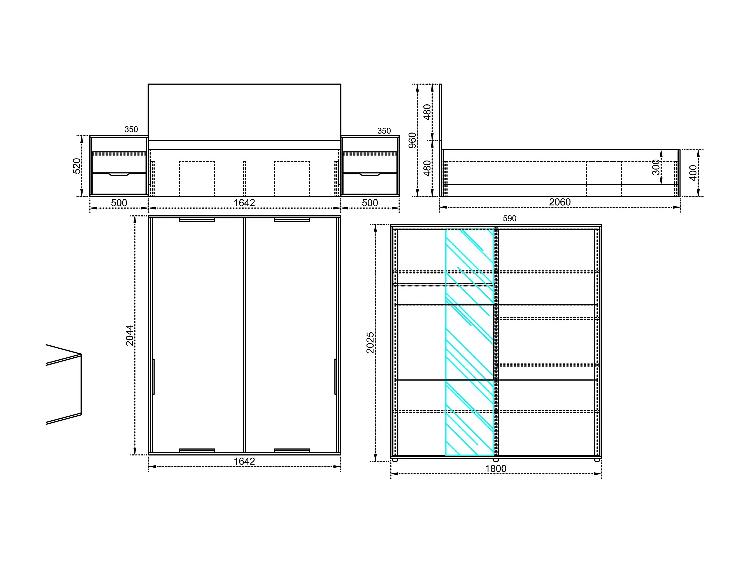 Camera da letto completa classica CDLI7