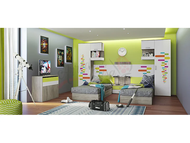 Cameretta 2 letti completa per ragazzi CCI5010