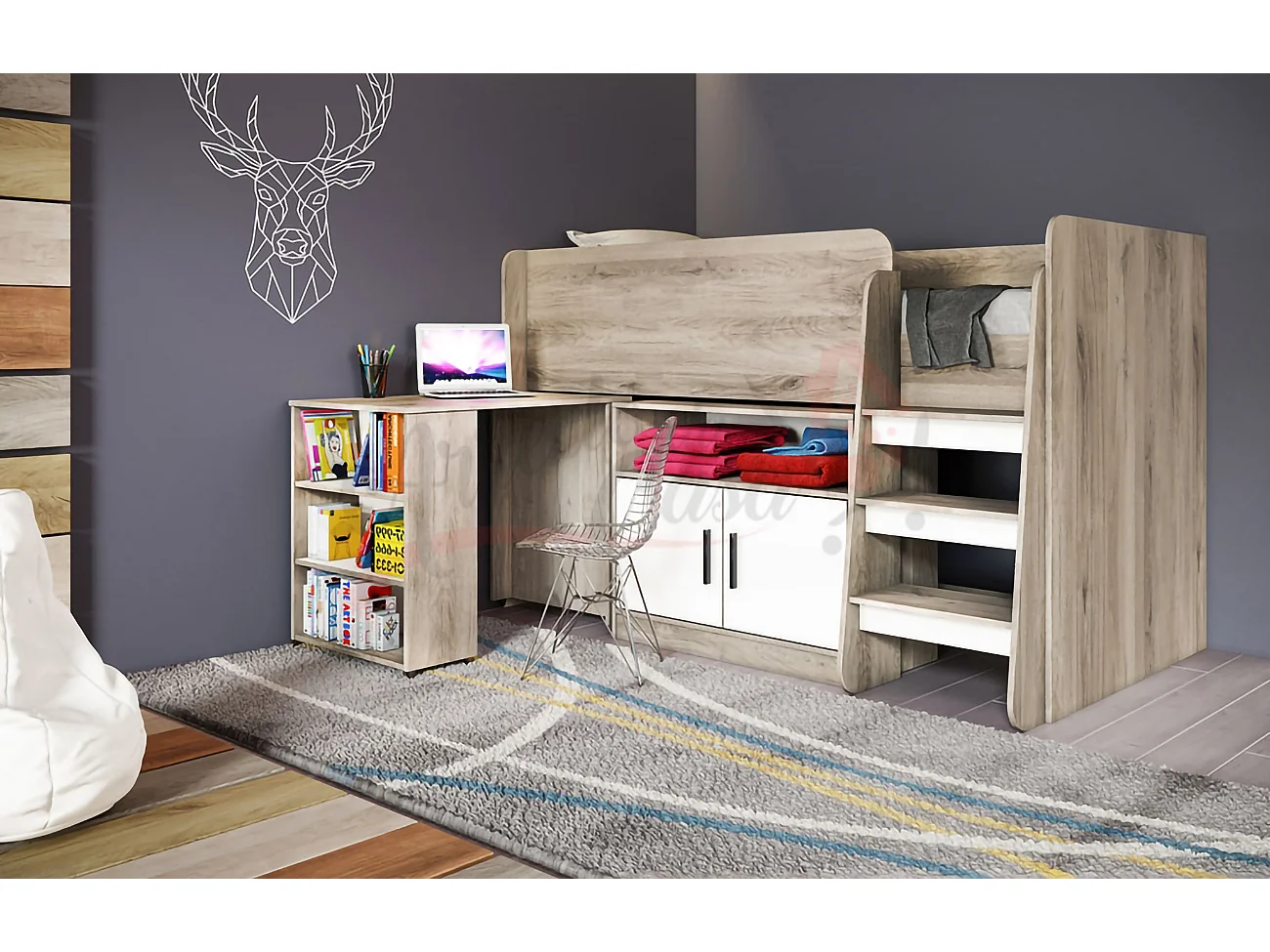 Cameretta a soppalco 90x200 CCI5