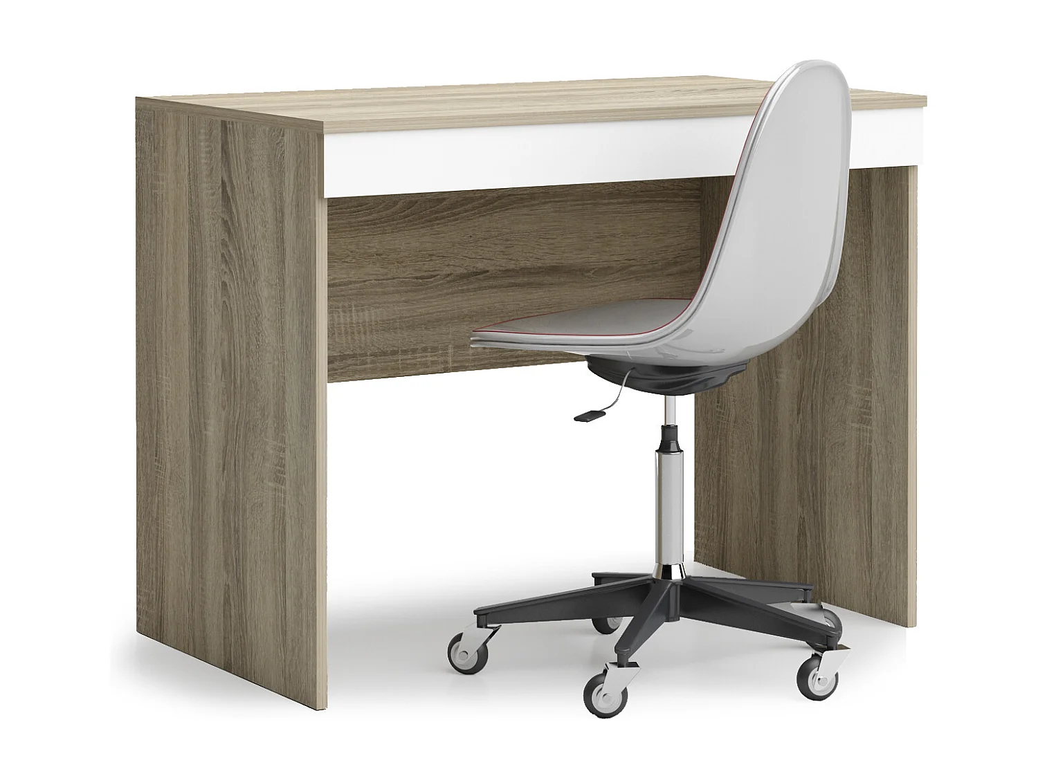 Cameretta completa moderna con letto contenitore 120x200 cm in rovere, antracite e bianco CBG13