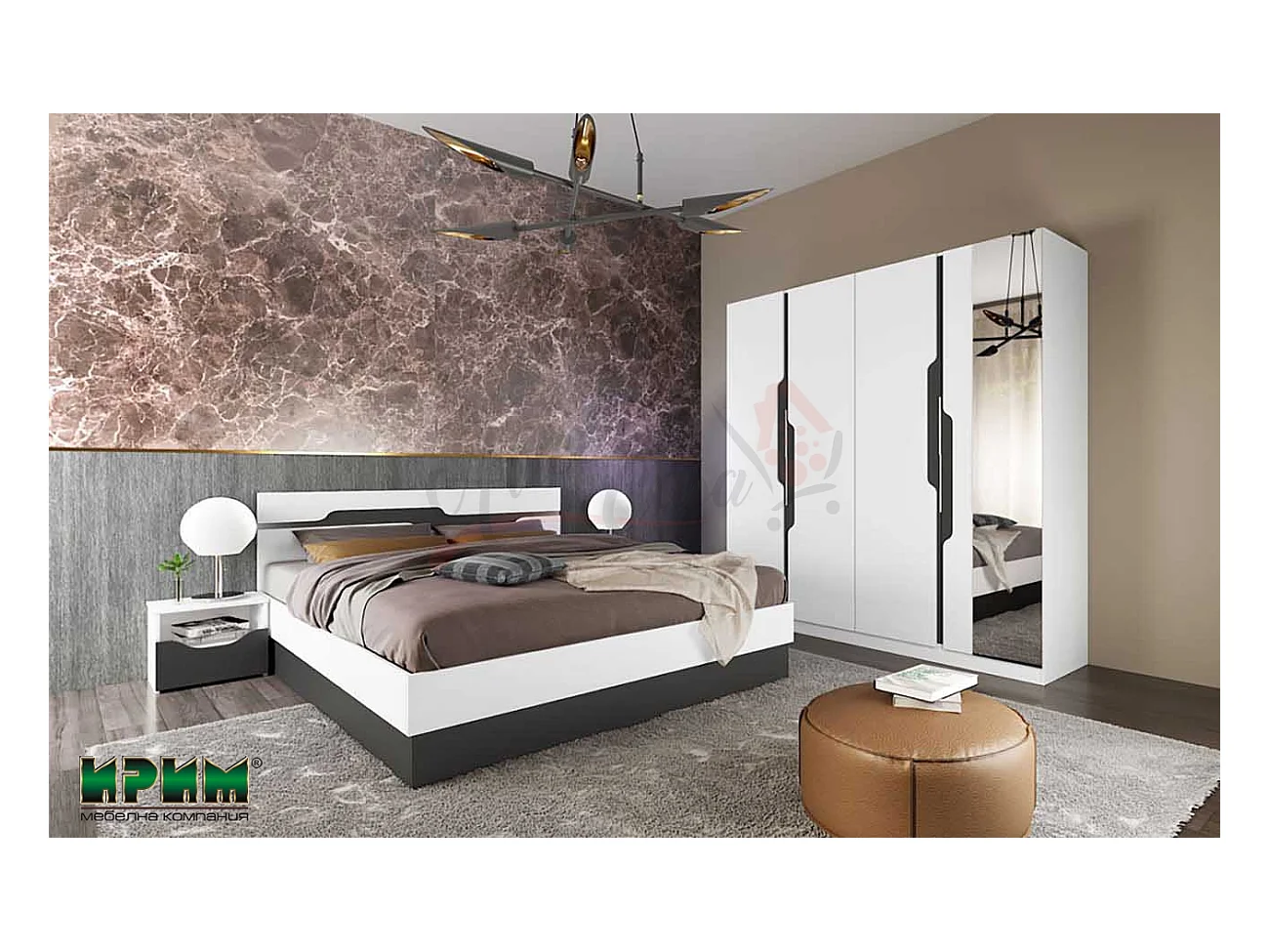 Camera da letto completa bianca CDLI7013