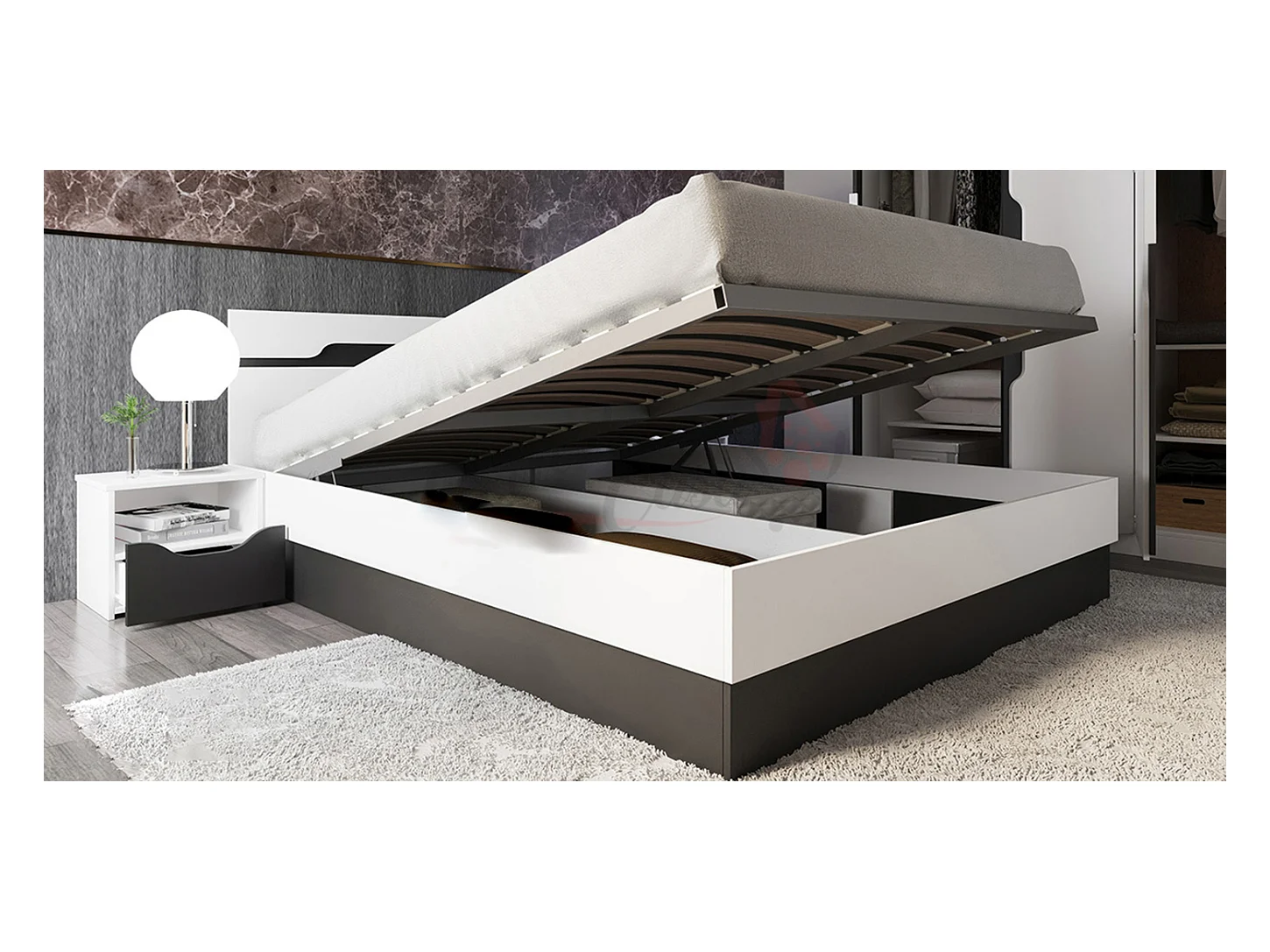 Camera da letto completa bianca CDLI7013