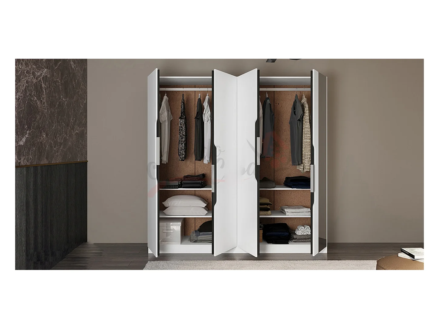 Camera da letto completa bianca CDLI7013