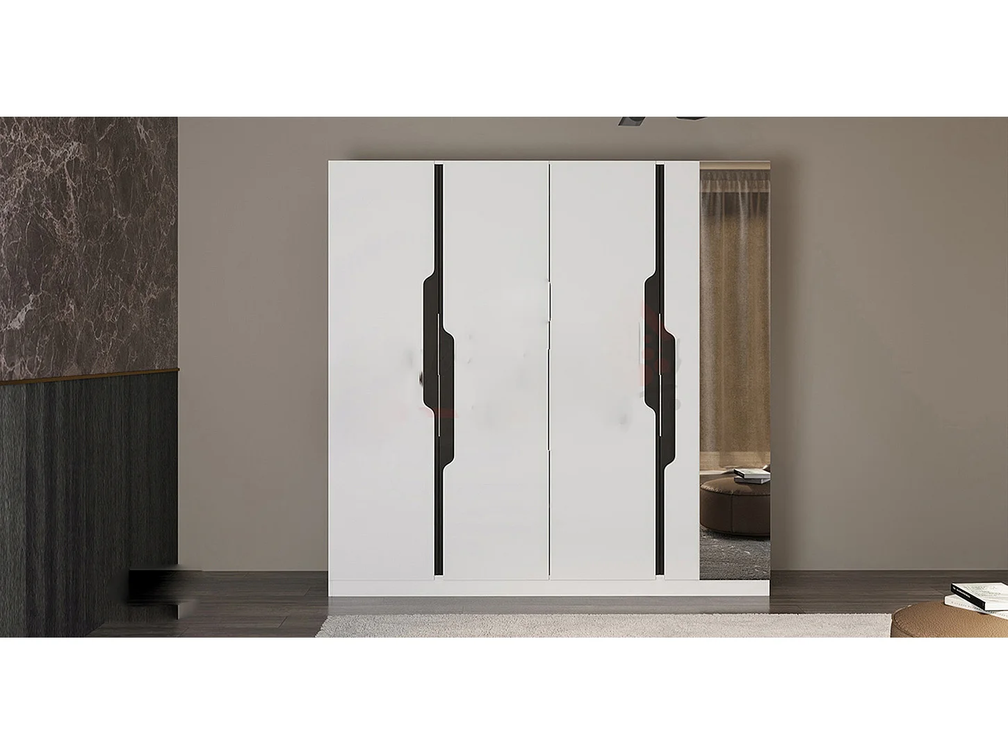 Camera da letto completa bianca CDLI7013