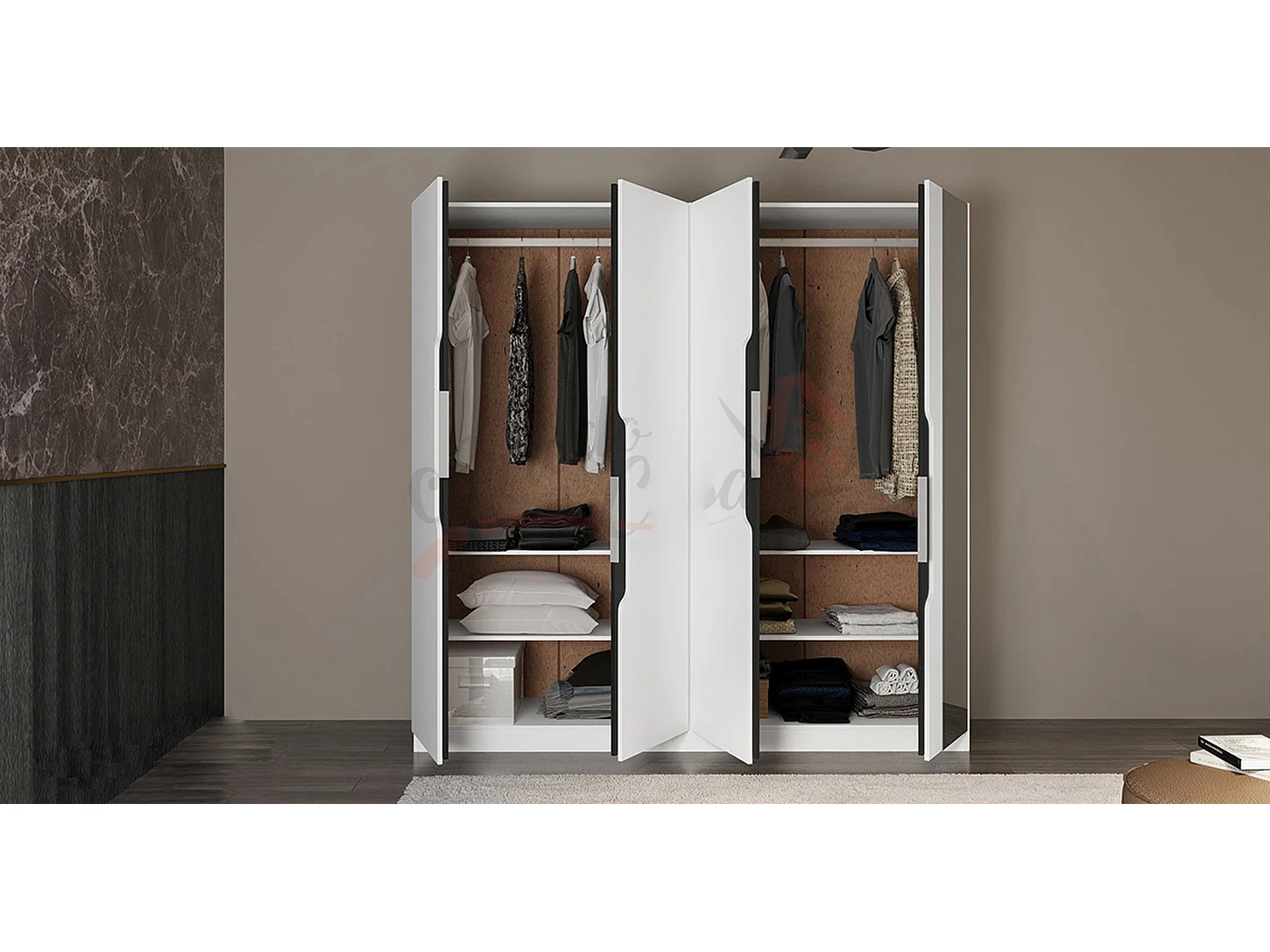 Camera da letto completa bianca CDLI7013